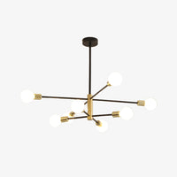 Lustre moderne en métal noir et doré style constellation Aries
