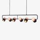 Lustre suspendue LED avec spots rose gold