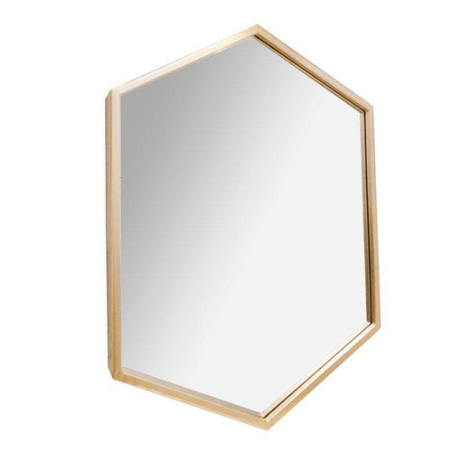 Miroir mural hexagonale en métal Nordic - vue 6 sur 9