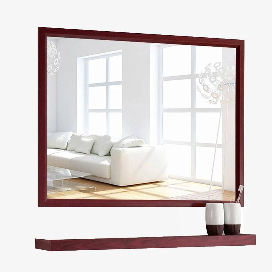 Miroir mural rectangulaire en aluminium Shelf - vue 3 sur 16