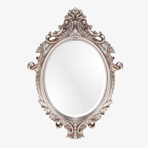 Miroir mural rétro argenté style baroque - vue 4 sur 3