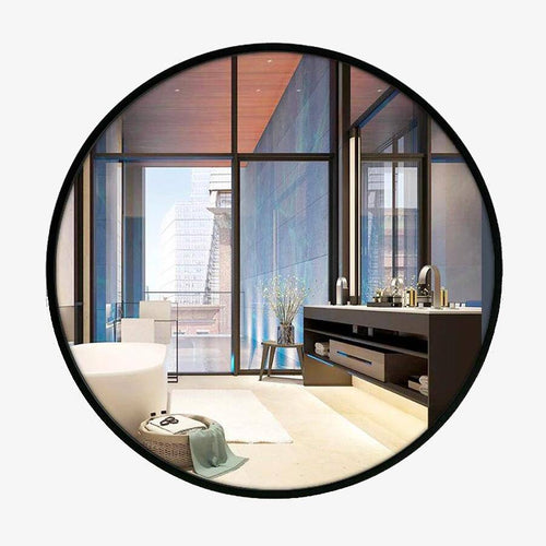 Miroir mural rond noir Chinese - vue 3 sur 7