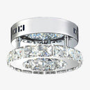 Plafonnier chromé LED en cristal rond Simple