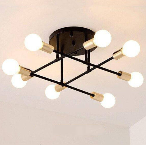 Plafonnier design en métal à plusieurs lampes Rod - vue 12 sur 11