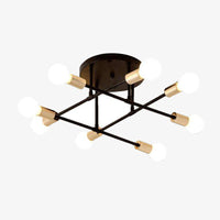 Plafonnier design en métal à plusieurs lampes Rod