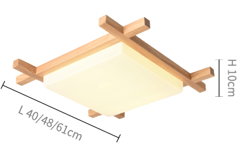 Plafonnier en bois à LED Botimi - vue 4 sur 5