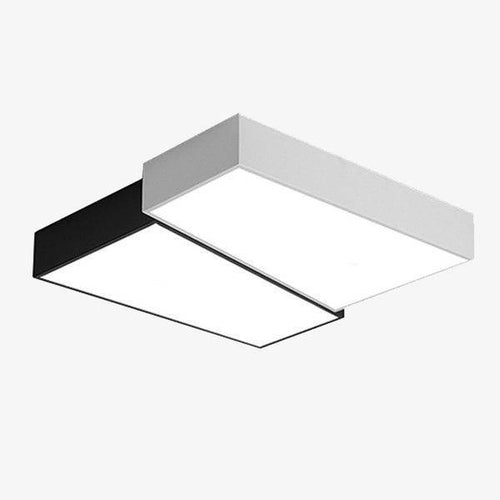 Plafonnier LED carré cassé noir et blanc Living - vue 2 sur 5