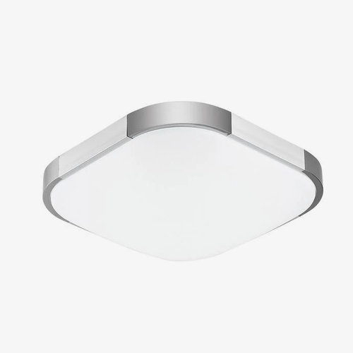 Plafonnier LED chromé carré à angles arrondis Faceplate - vue 2 sur 3
