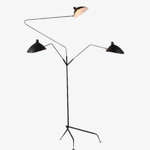 Lampadaire design industriel avec plusieurs bras à lampes - vue 2 sur 5