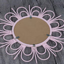 Miroir mural décoratif rond rose en fleur French