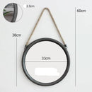 Miroir mural suspendu en forme de coeur Alloy
