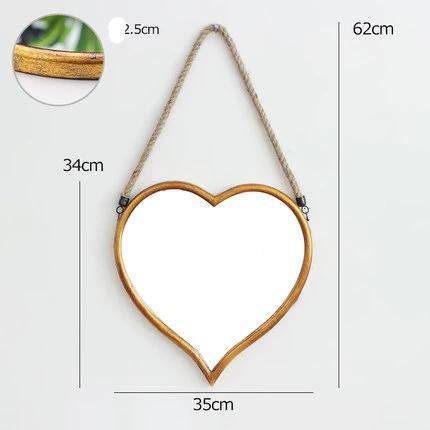 Miroir mural suspendu en forme de coeur Alloy - vue 6 sur 8