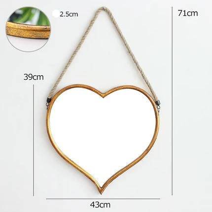Miroir mural suspendu en forme de coeur Alloy - vue 7 sur 8