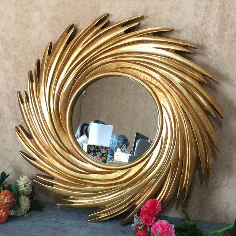 Miroir mural décoratif rond soleil en spirale Comb - vue 3 sur 6