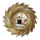 Miroir mural décoratif rond soleil en spirale Comb