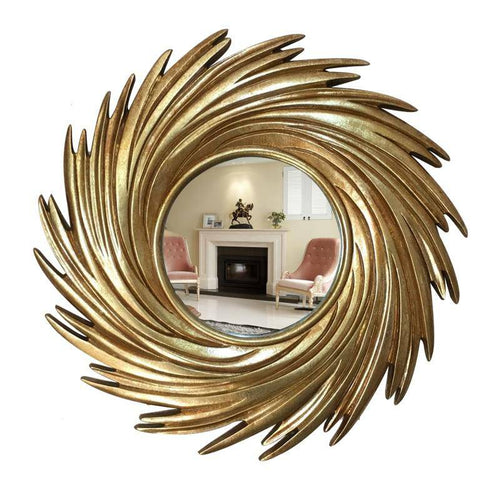 Miroir mural décoratif rond soleil en spirale Comb - vue 5 sur 6