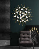 Grand miroir mural design à triangles 3D