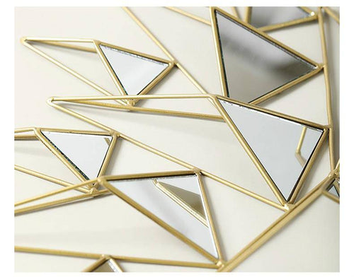 Grand miroir mural design à triangles 3D - vue 9 sur 10