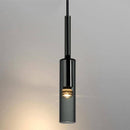 Applique design avec lampe cylindrique en verre fumé suspendue Loft