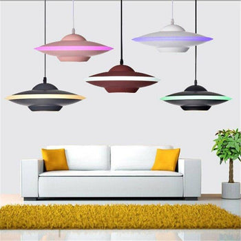Suspension LED soucoupe volante colorée