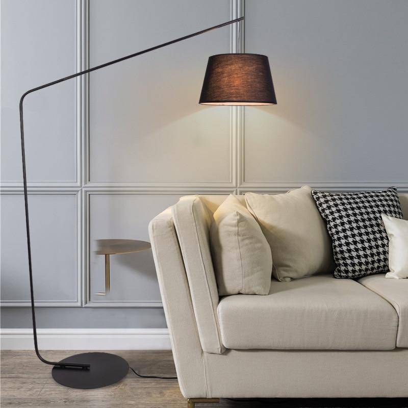 Lampadaire design noir avec abat-jour en tissu Creative - vue 3 sur 5