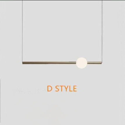 Lustre design en tubes dorés à LED Orion - vue 7 sur 7