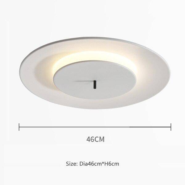 Plafonnier design à LED avec disque en aluminium coloré Macaron - vue 8 sur 9
