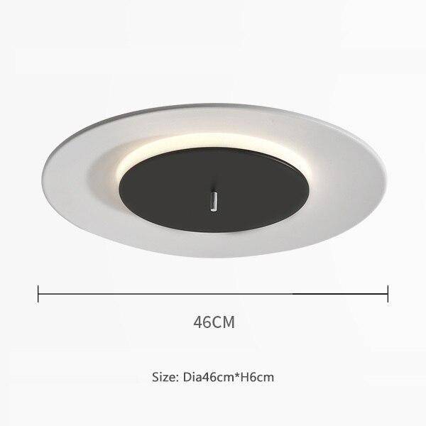 Plafonnier design à LED avec disque en aluminium coloré Macaron - vue 7 sur 9