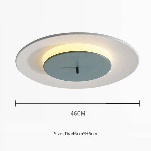 Plafonnier design à LED avec disque en aluminium coloré Macaron - vue 7 sur 9