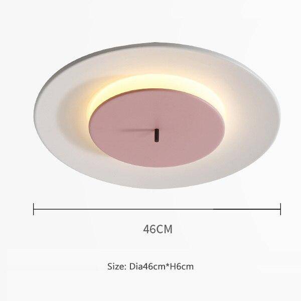 Plafonnier design à LED avec disque en aluminium coloré Macaron - vue 9 sur 9