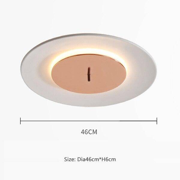 Plafonnier design à LED avec disque en aluminium coloré Macaron - vue 5 sur 9
