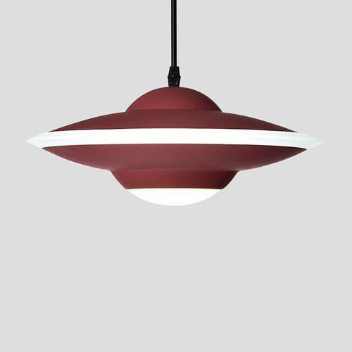 Suspension design LED avec abat-jour soucoupe métal Industriel - vue 11 sur 16