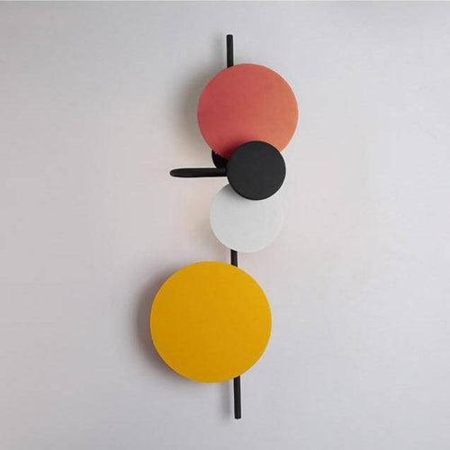 Applique murale design à LED avec plusieurs disques métal colorés Lasha - vue 6 sur 9