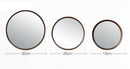 Miroir mural rond en bois (plusieurs tailles)