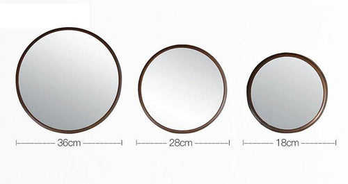 Miroir mural rond en bois (plusieurs tailles) - vue 3 sur 6