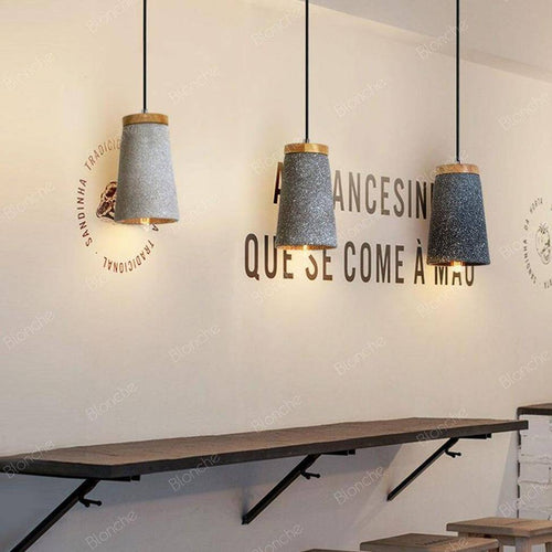 Suspension design LED en ciment style Loft Decor - vue 3 sur 9