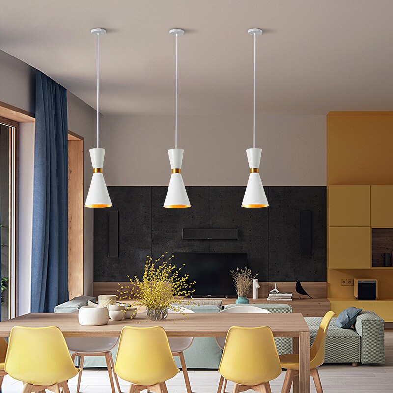 Suspension moderne LED en forme d'horloge métallique Gadea - vue 2 sur 3