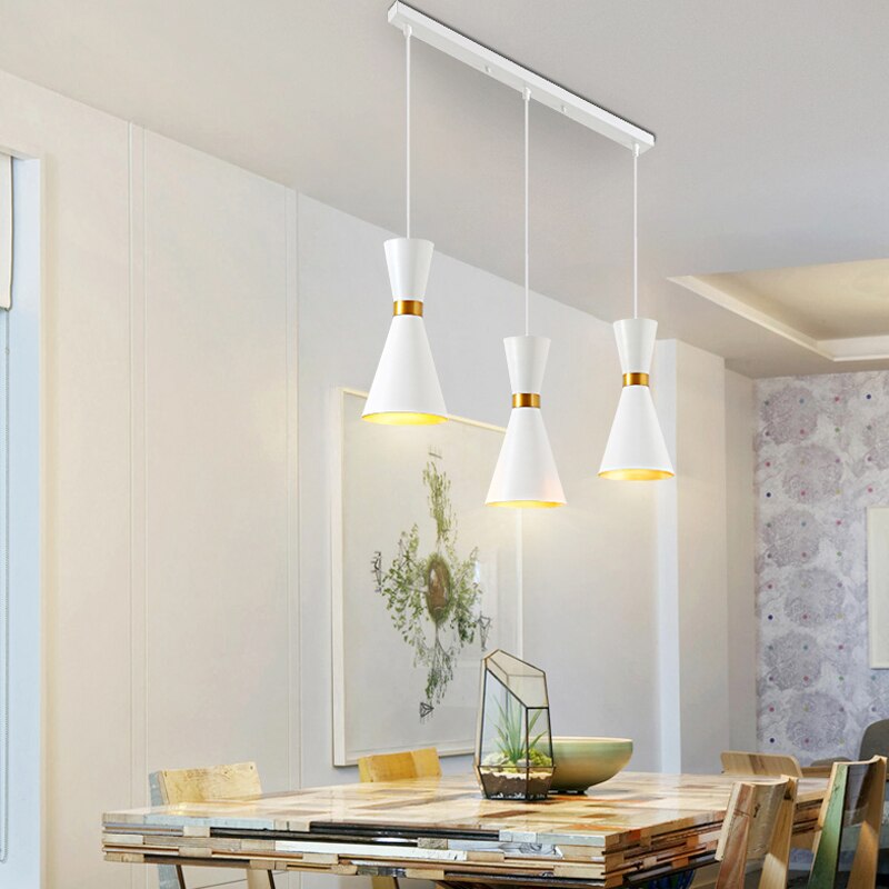 Lustre moderne LED en forme d'horloge métallique Gadea - vue 4 sur 5