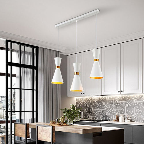 Lustre moderne LED en forme d'horloge métallique Gadea - vue 4 sur 5