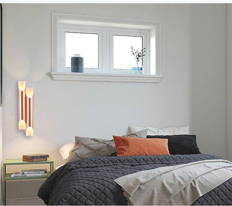 Applique murale design LED cylindre ouvert rose gold - vue 2 sur 8