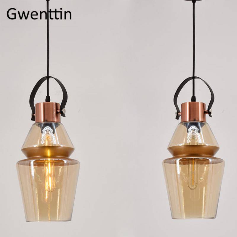 Suspension LED design formes en verre industriel - vue 4 sur 12