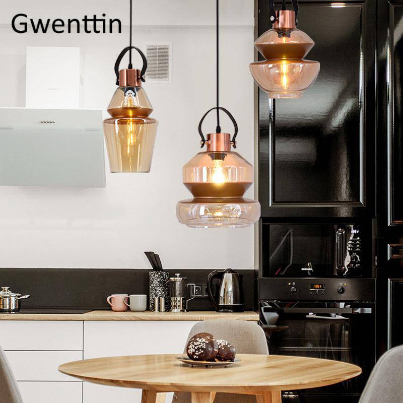 Suspension LED design formes en verre industriel - vue 12 sur 12