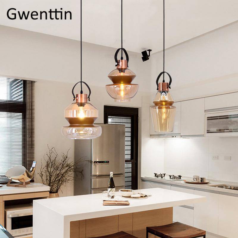 Suspension LED design formes en verre industriel - vue 2 sur 12
