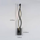 Applique murale design LED avec courbes en métal Sconce