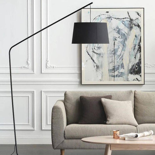 Lampadaire design noir avec abat-jour en tissu Creative - vue 3 sur 5