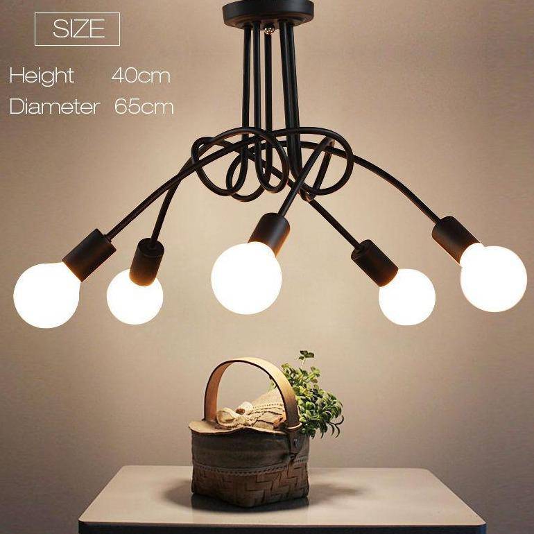 Plafonnier design LED en métal avec plusieurs points lumineux - vue 2 sur 5
