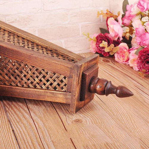 Lampe à poser LED en bois au style Asia - vue 2 sur 4
