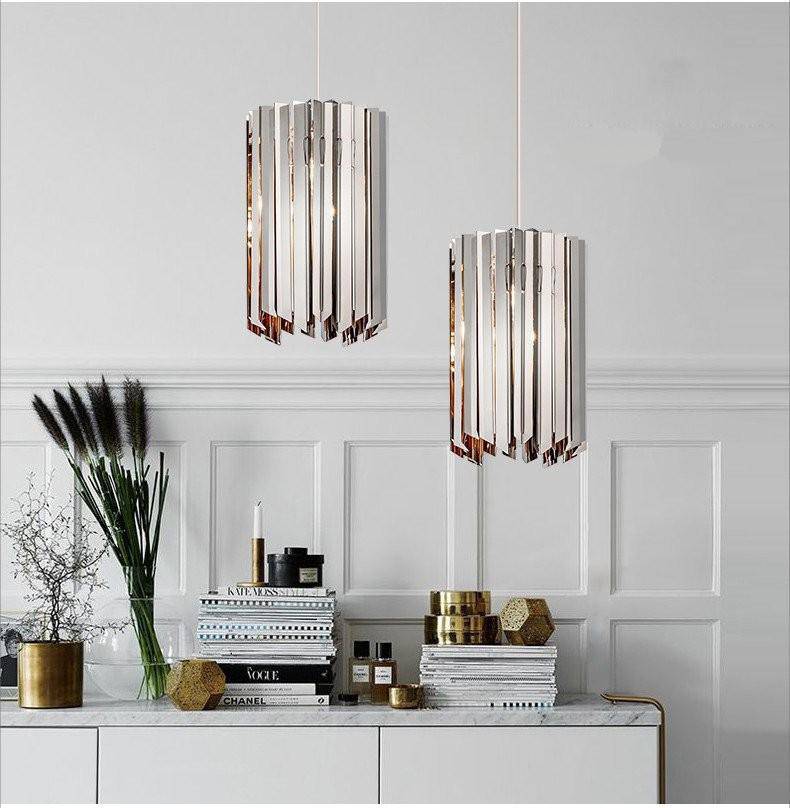Suspension design en miroir chromé Surface - vue 5 sur 8