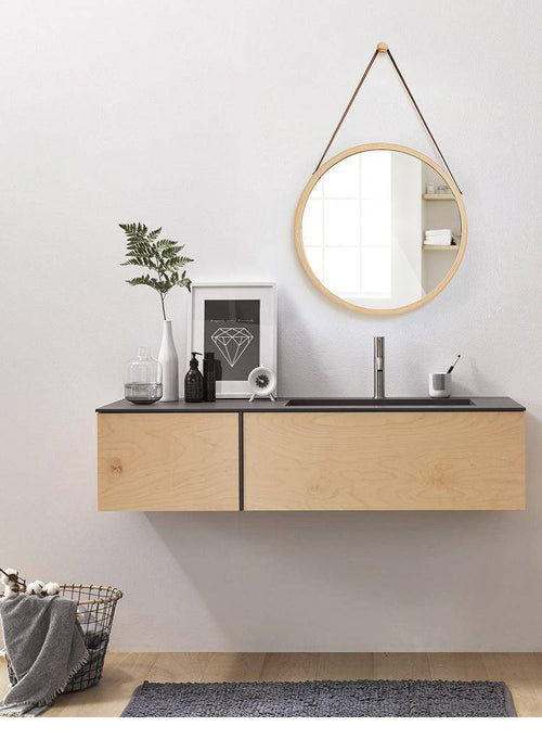 Miroir mural rond suspendu avec cadre Hotel - vue 11 sur 14
