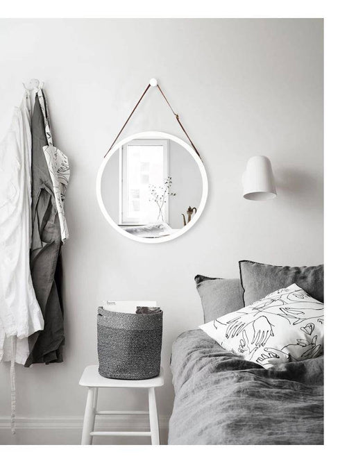 Miroir mural rond suspendu avec cadre Hotel - vue 14 sur 14